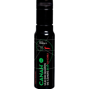 Ulei de cânepă ECO cu chili 100 ml