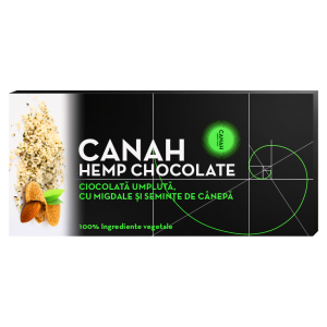 Ciocolată umplută cu Migdale și Semințe de Cânepă