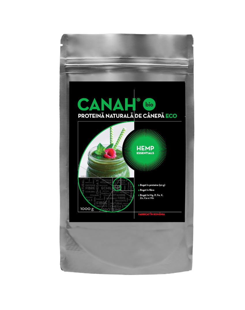 Pudră proteică ECO de cânepă 1000 g